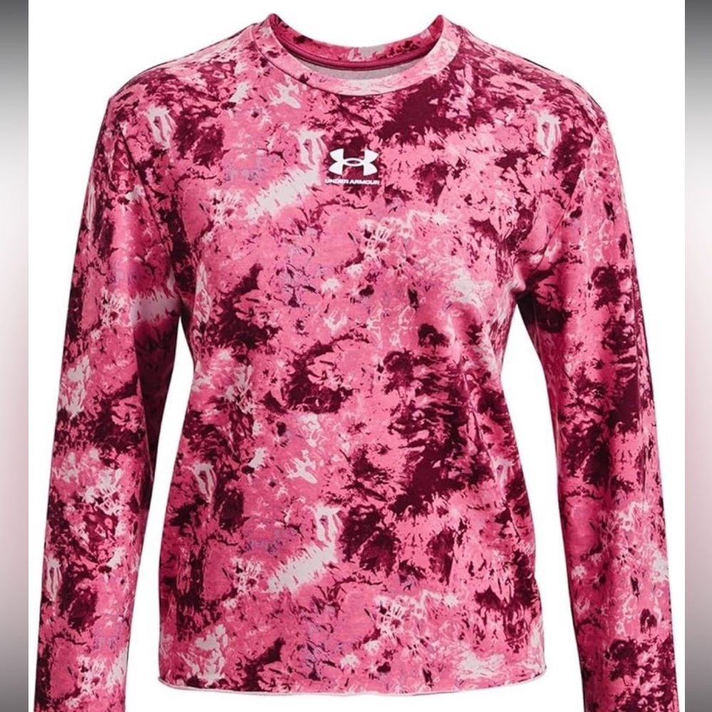 Under Armour pink‎ rival terry top XS NWT